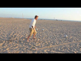 beckham having fun on the beach